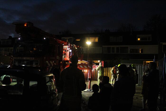 Veel bekijks bij brand in schoorsteen
