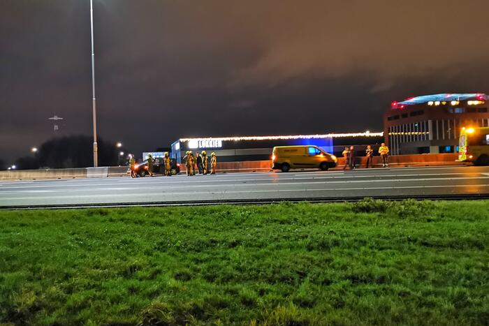 Rijbanen afgesloten na ongeval