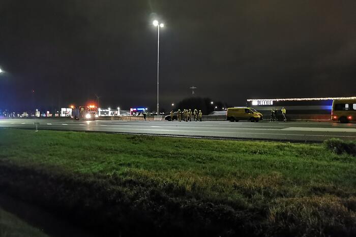 Rijbanen afgesloten na ongeval