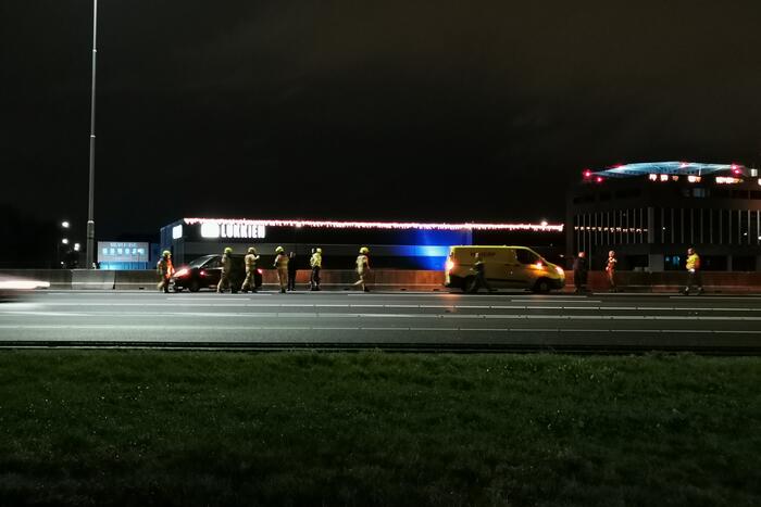 Rijbanen afgesloten na ongeval