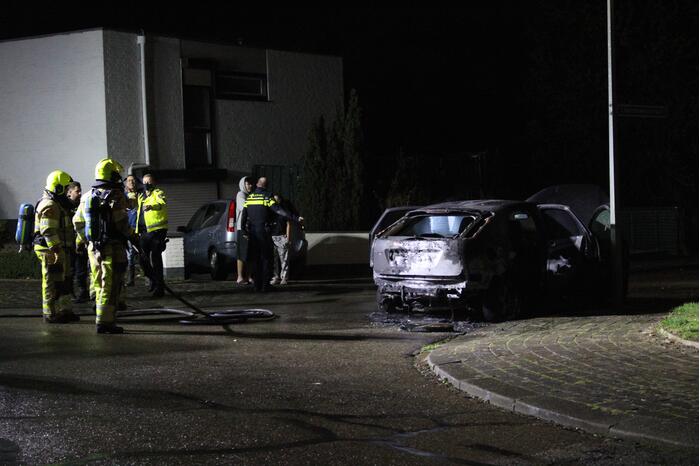 Auto verwoest door brand