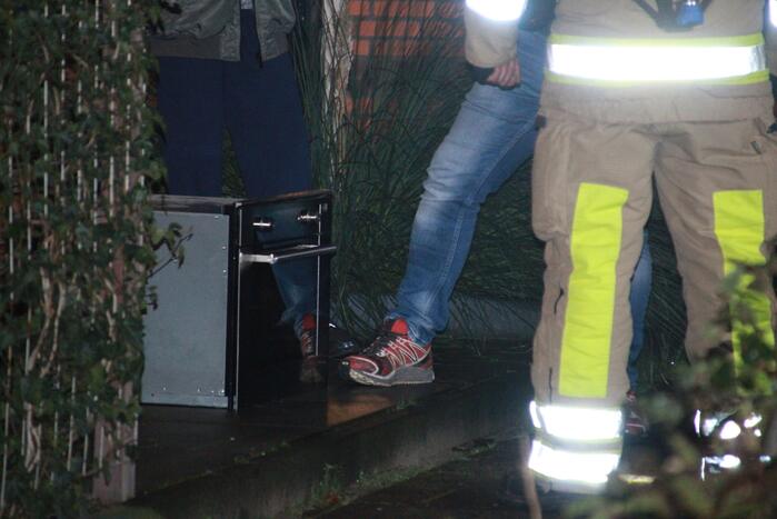 Brand in keuken van woning