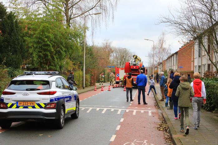 Veel bekijks bij schoorsteenbrand