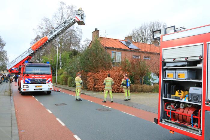 Veel bekijks bij schoorsteenbrand