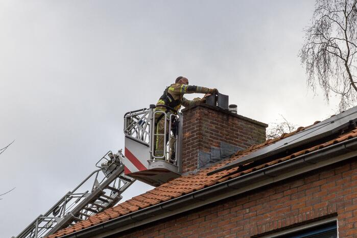Veel bekijks bij schoorsteenbrand
