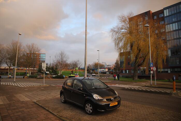 Verkeersongeval op rotonde