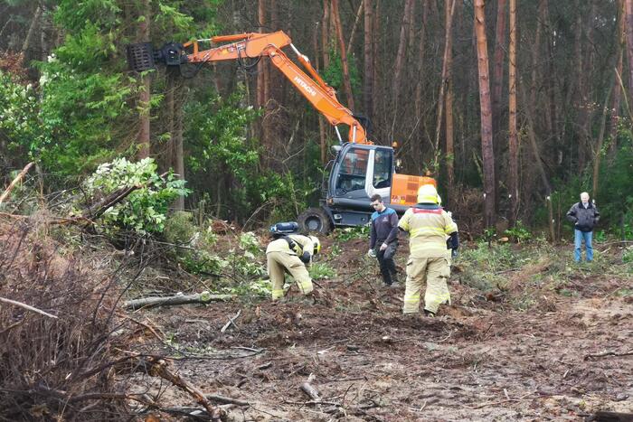 Gasleiding geraakt bij rooien bomen