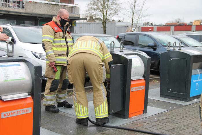 Brand in ondergrondse container