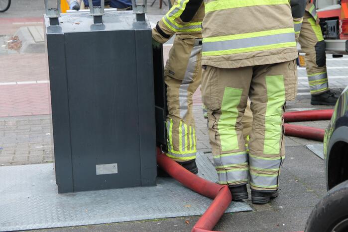 Brand in ondergrondse container