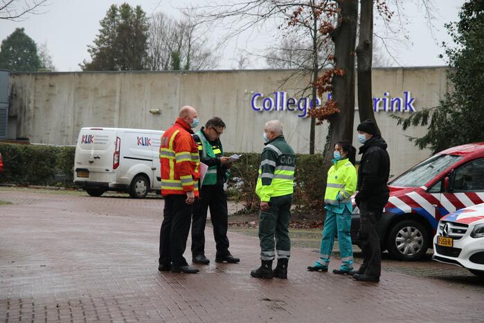 Hulpdiensten houden grootschalige oefening bij College De Brink