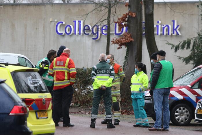 Hulpdiensten houden grootschalige oefening bij College De Brink