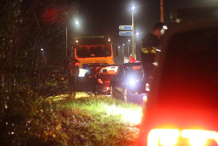 Schade na aanrijding tussen twee auto's