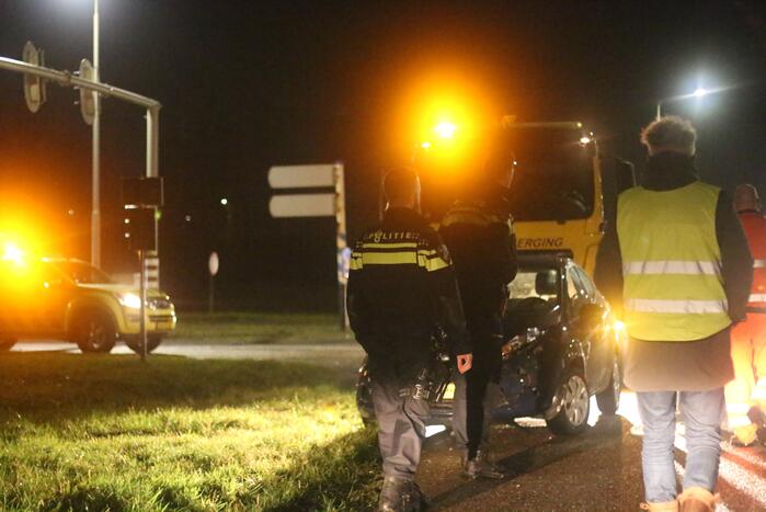 Schade na aanrijding tussen twee auto's