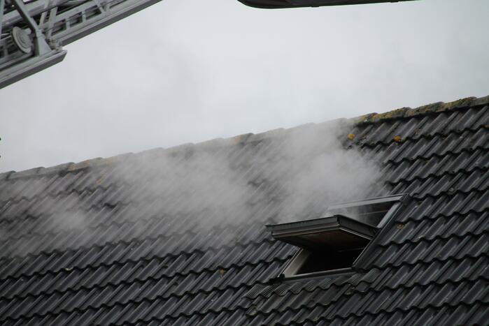 Flinke brand op zolder van woning