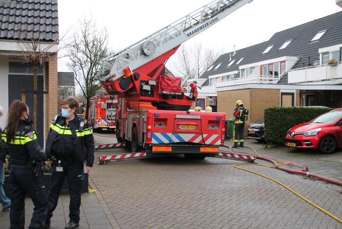 Flinke brand op zolder van woning