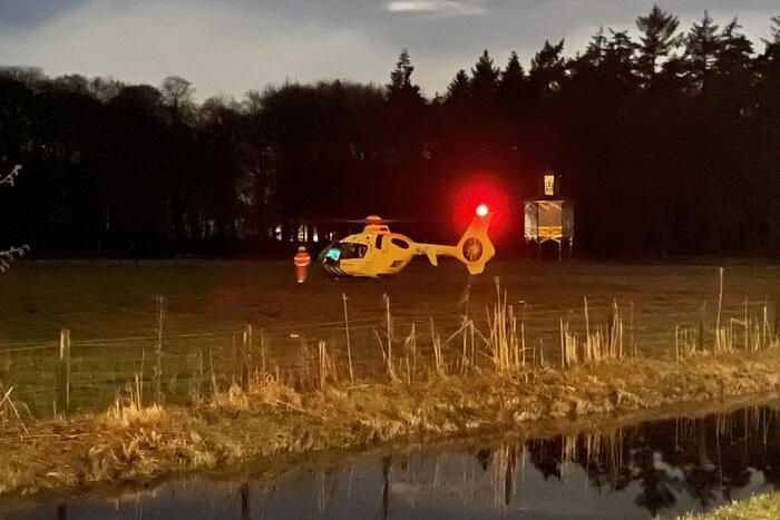 Traumahelikopter geland voor rendez vous