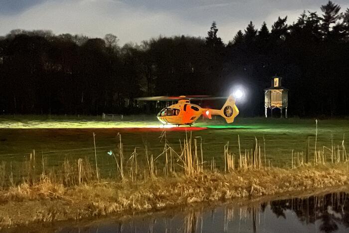 Traumahelikopter geland voor rendez vous