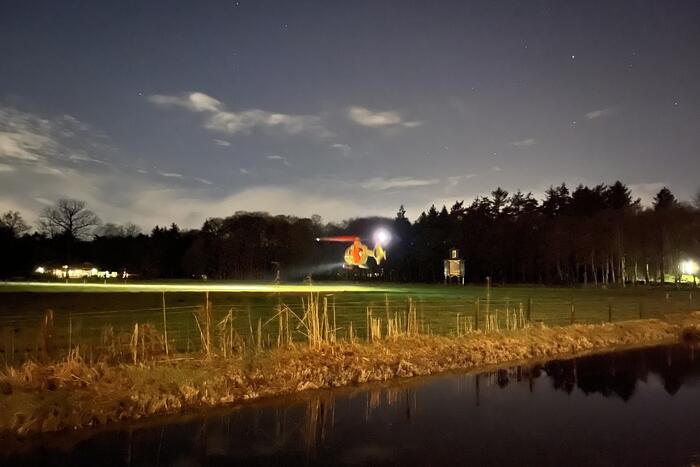 Traumahelikopter geland voor rendez vous