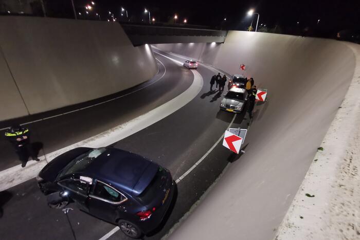 Veel schade bij ongeval tussen twee auto's