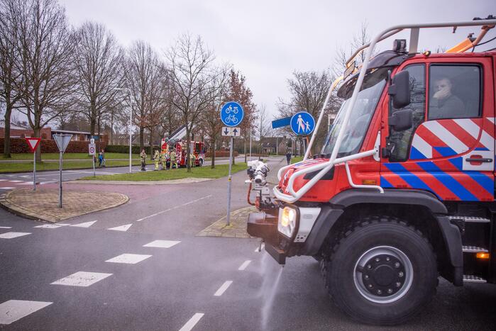 Meerdere straten bevuild met onbekende vloeistof
