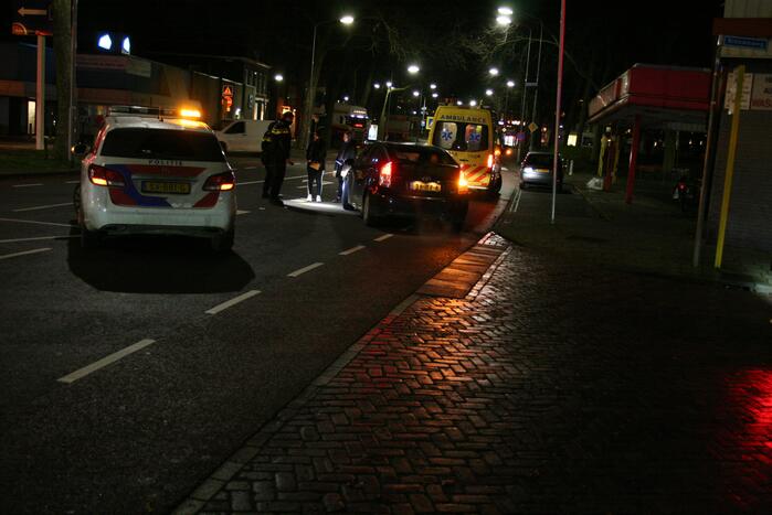 Fietser gewond bij botsing met auto