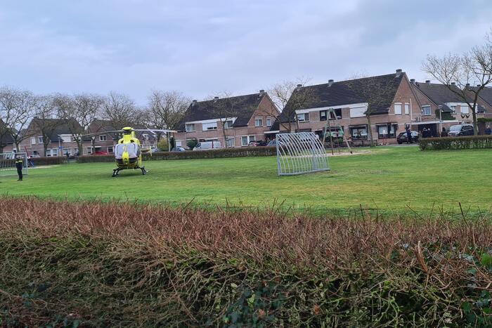 Traumahelikopter geland voor incident