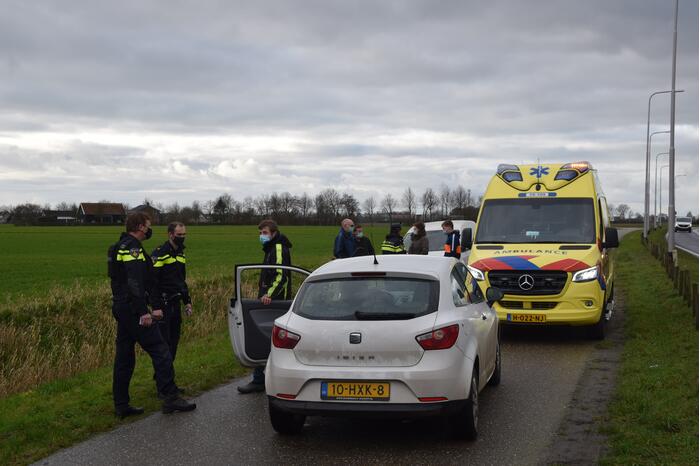 Fietser gewond naar ziekenhuis door ongeval