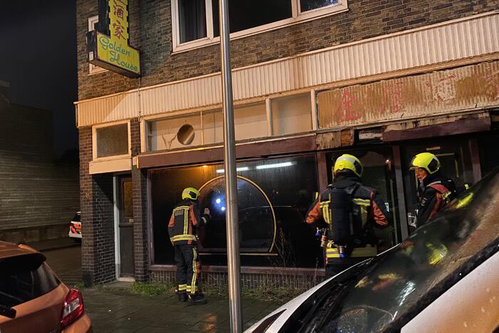 Vuurwerk vernield ruit leegstaande Chinees restaurant