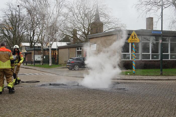 Veel rook bij buitenbrand