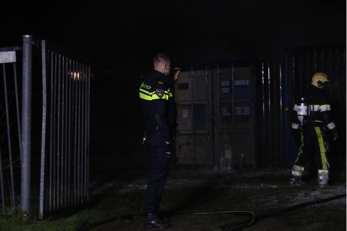Brand in grote container