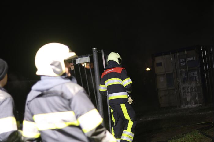 Brand in grote container