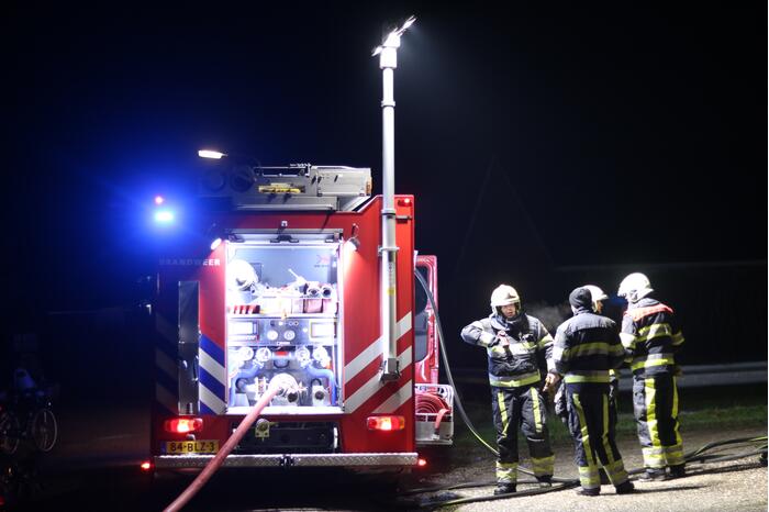 Brand in grote container