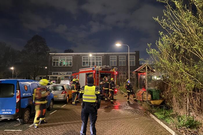 Gebouwbrand blijkt brandend reclamebord