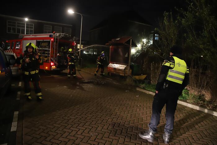 Gebouwbrand blijkt brandend reclamebord
