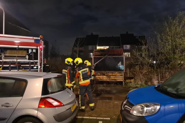 Gebouwbrand blijkt brandend reclamebord