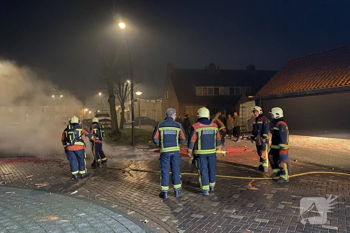 Vuurwerkafval snel geblust