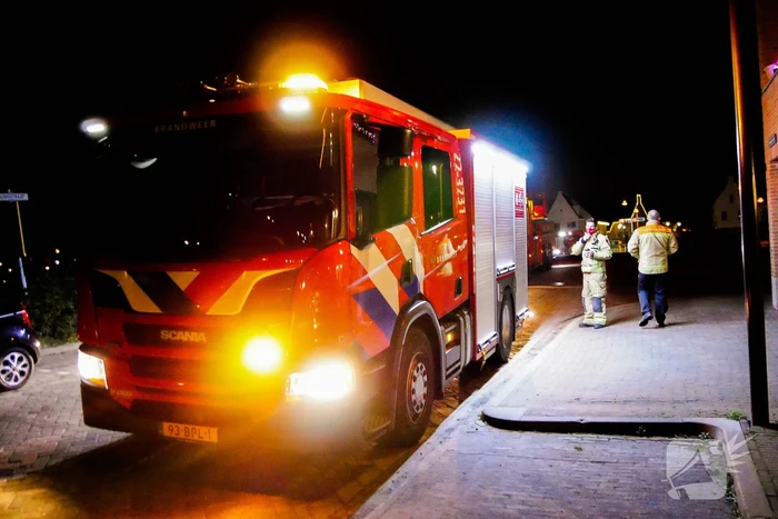 Deur opgebroken vanwege vlam in de pan