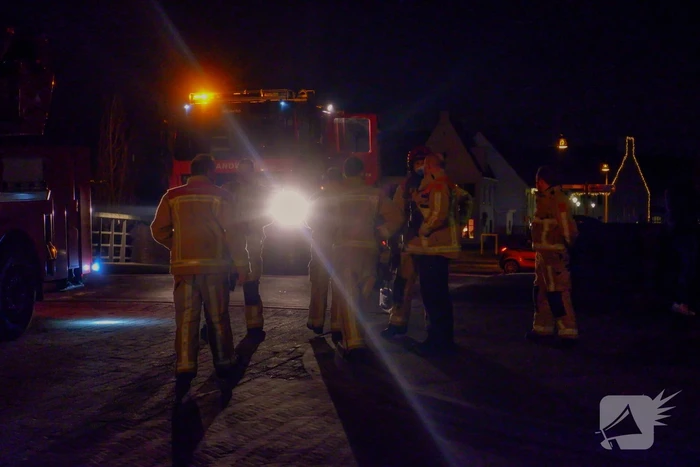 Deur opgebroken vanwege vlam in de pan
