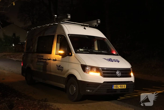 Stoep zakt weg door fors waterlek