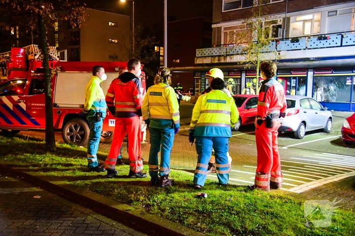 Brand na explosie in winkelpand