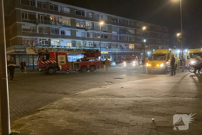 Brand na explosie in winkelpand