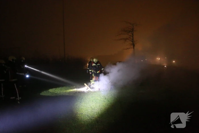 Meerdere kerstbomen in brand gestoken