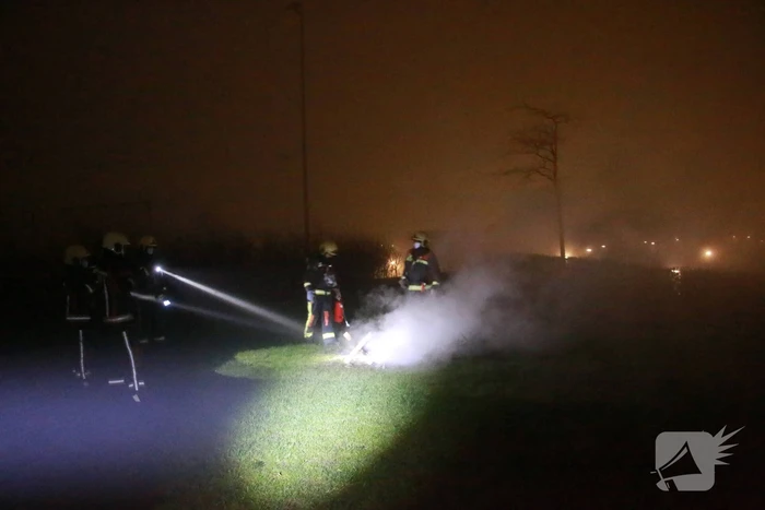 Meerdere kerstbomen in brand gestoken