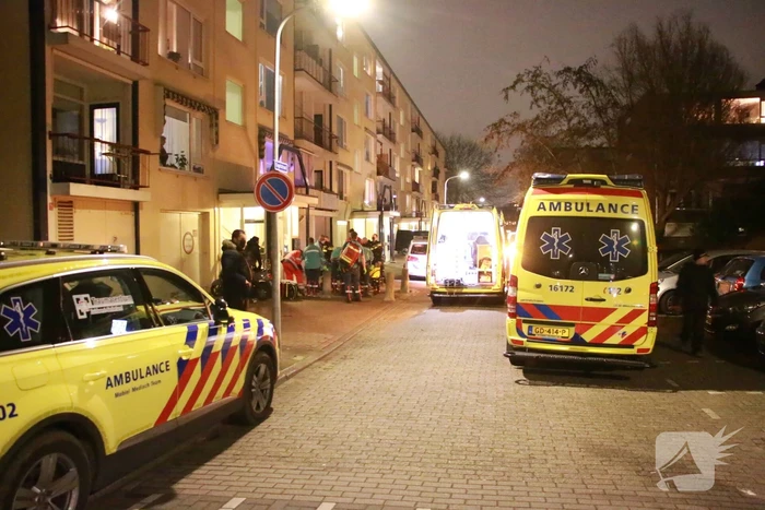 Persoon gewond na val van trap
