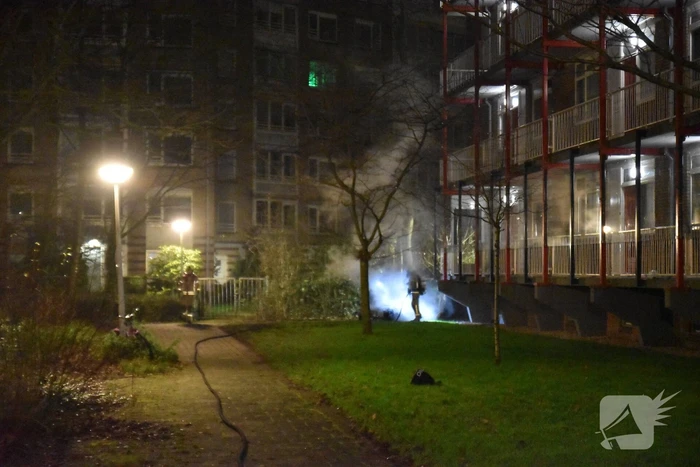 Scooter verwoest door brand