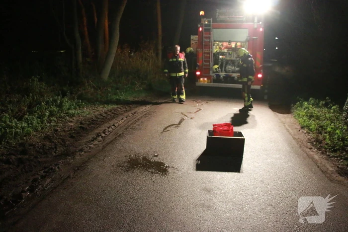 Wegdek gereinigd na brandstoflek