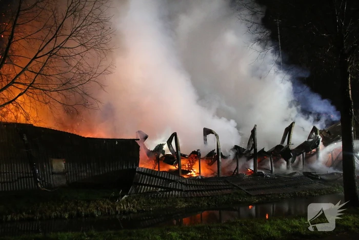 Tribune sportvereniging TOGB in brand