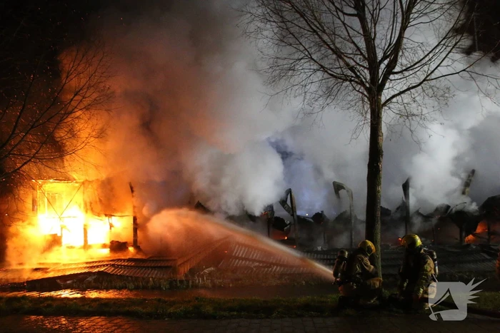 Tribune sportvereniging TOGB in brand