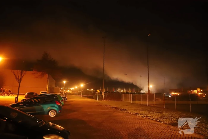 Tribune sportvereniging TOGB in brand