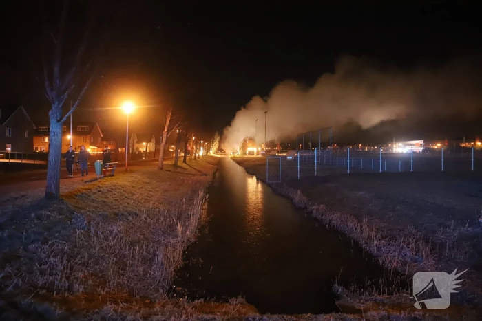 Tribune sportvereniging TOGB in brand